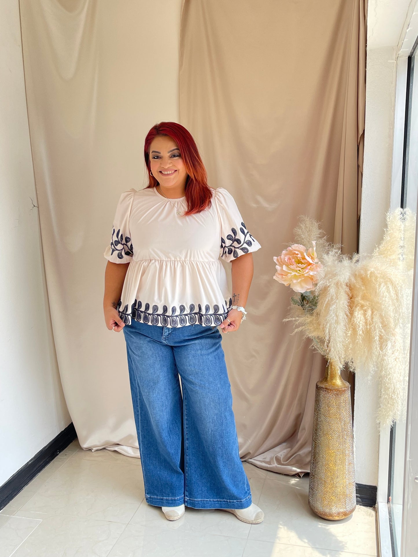 The Betsy Blouse - Taupe