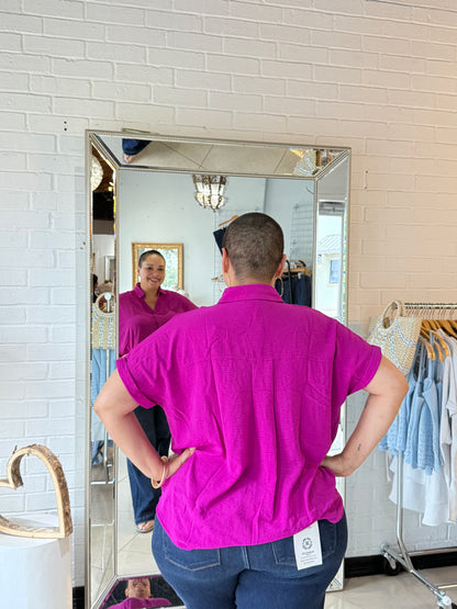 Cozy Breeze Top - Magenta