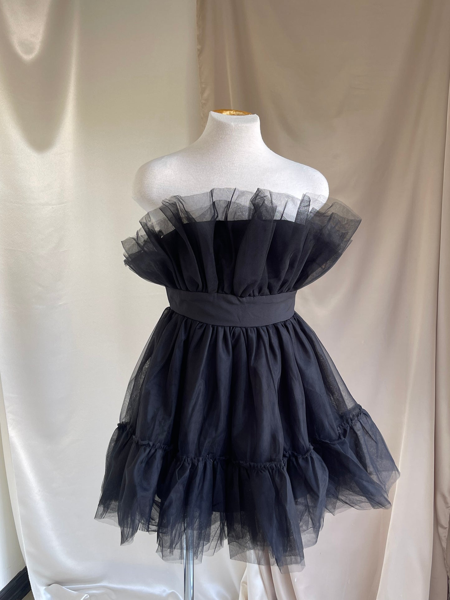 On Cloud 9 Tulle Mini- Black