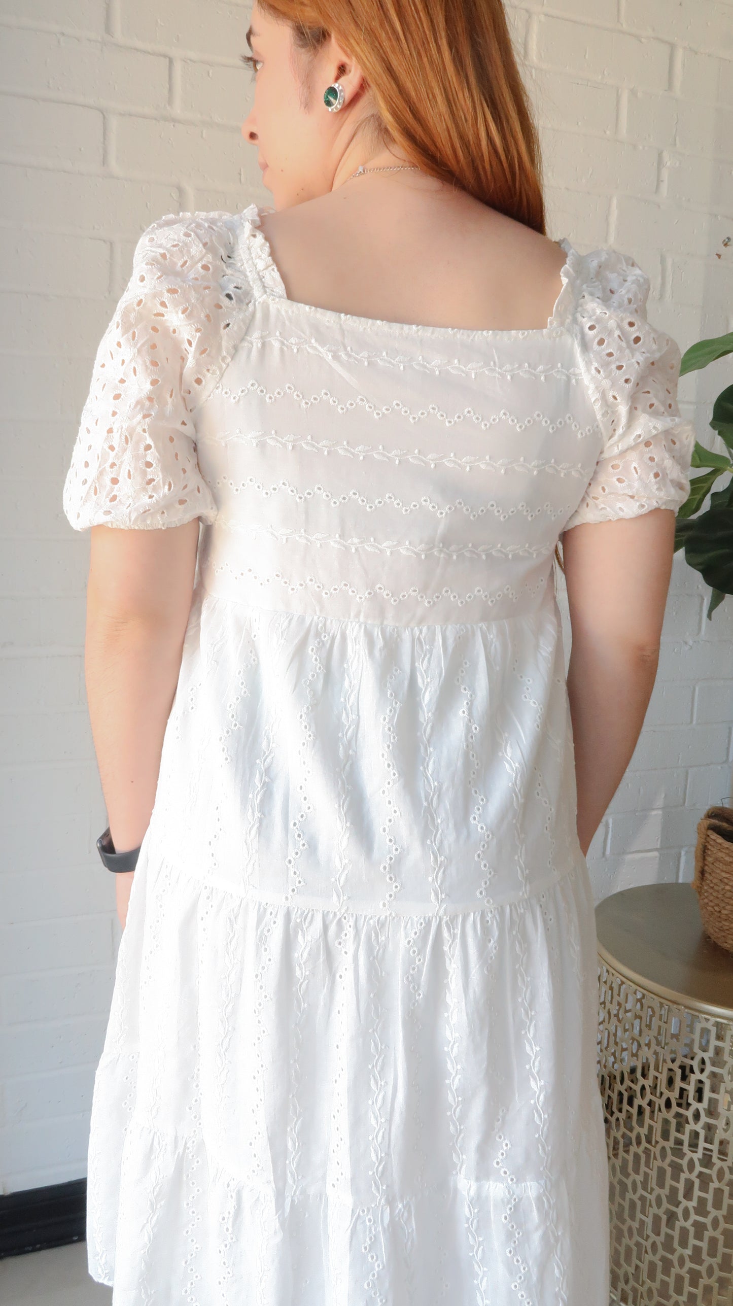 Sofia Eyelet Midi Dress