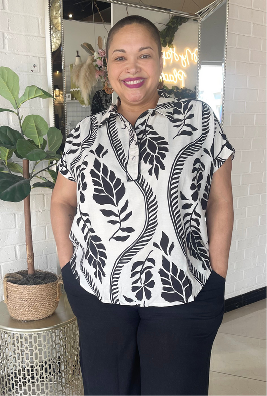Lauraly Short Sleeve Blouse - White