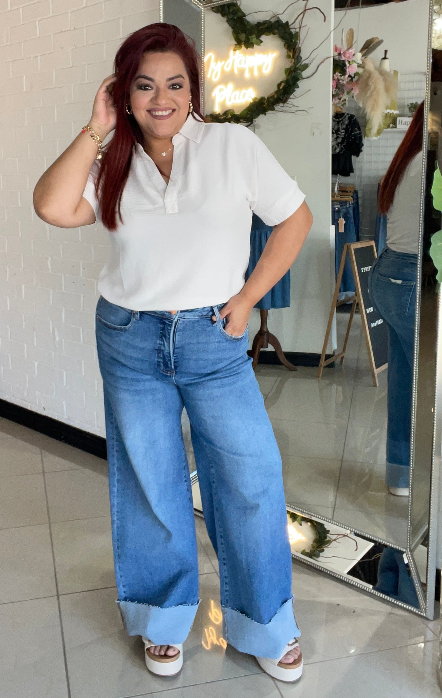 Ale Tummy Control Cuffed Jeans