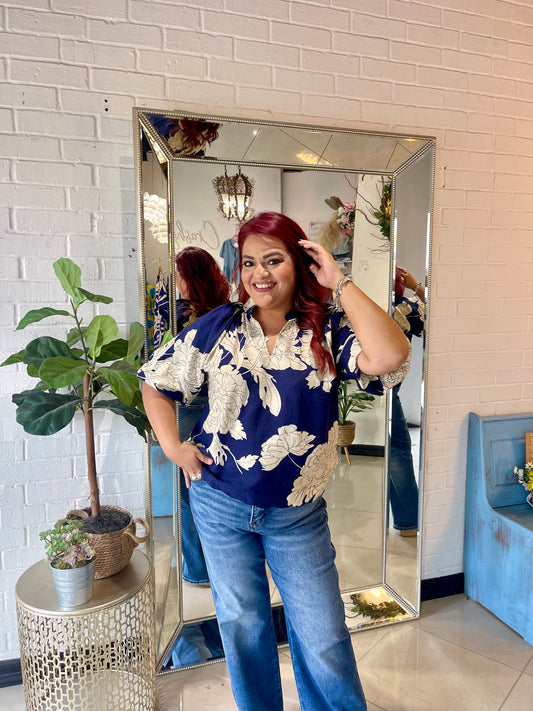 Forget Me Not Floral Blouse