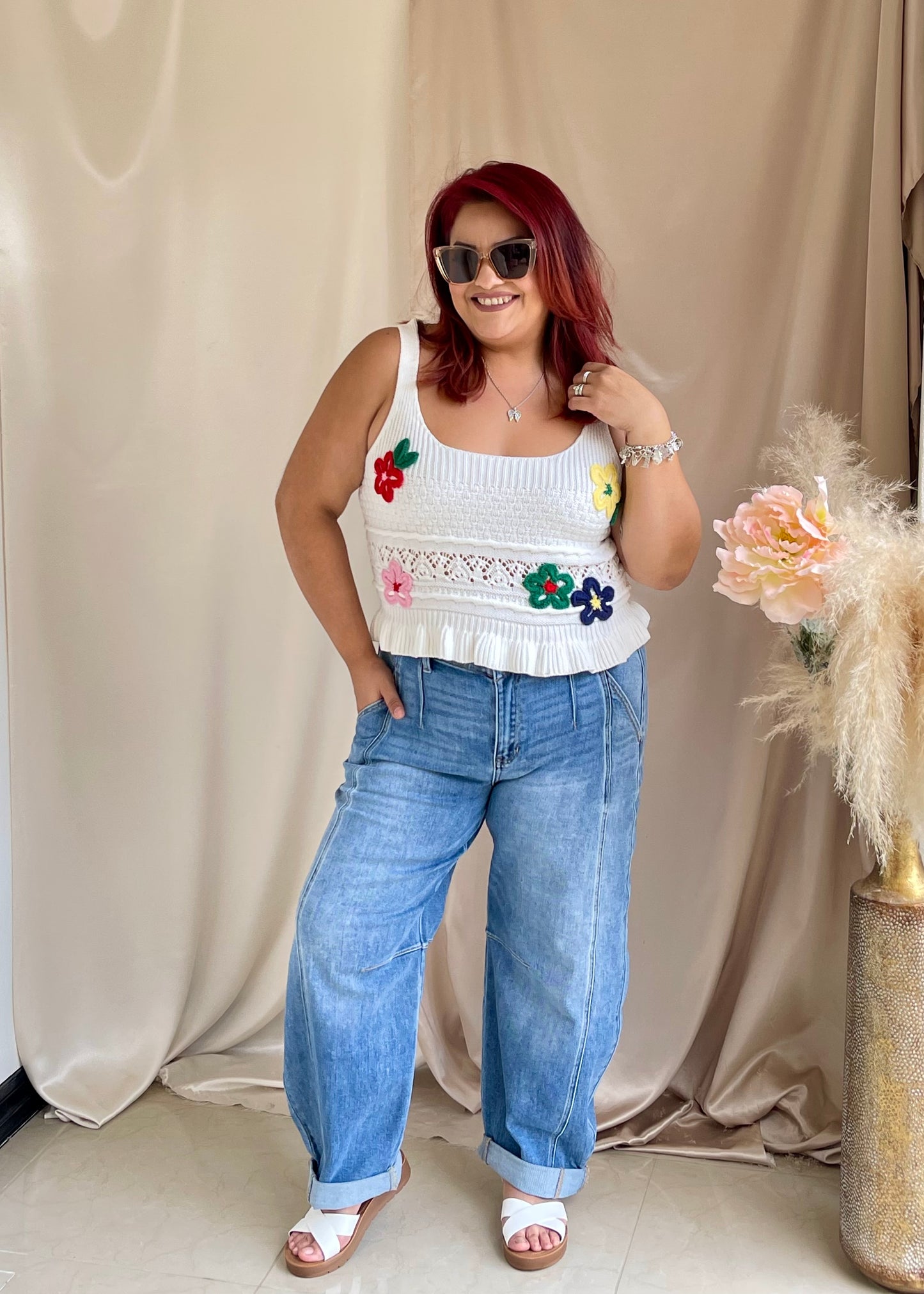 Flower Power Knit Top