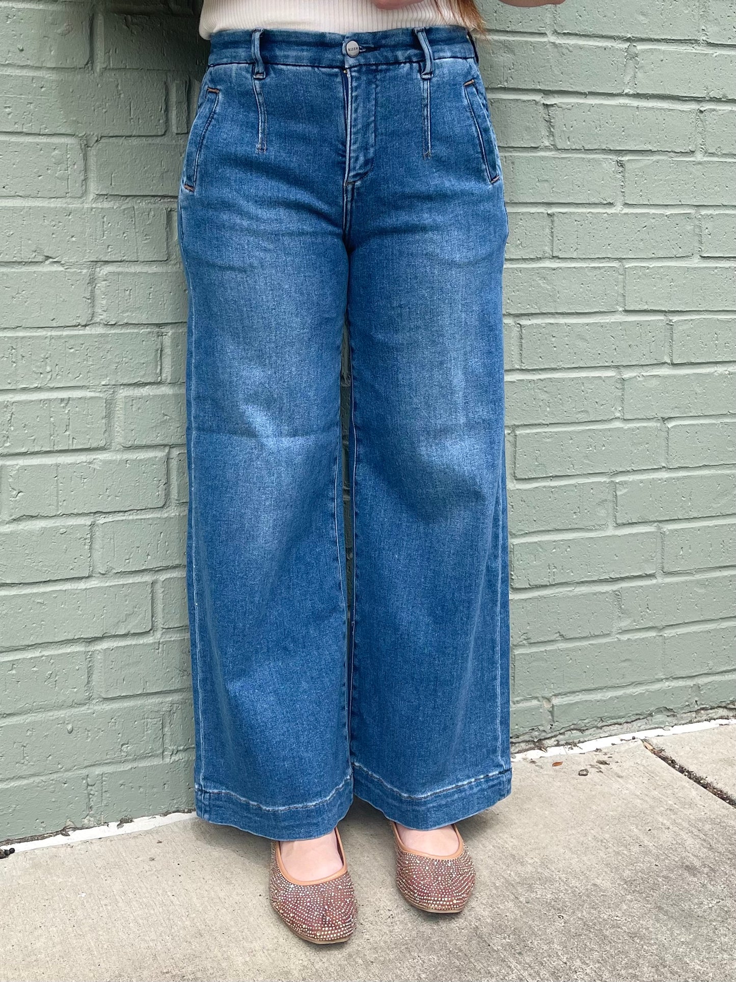 Karen Tummy Control Wide Leg Jeans