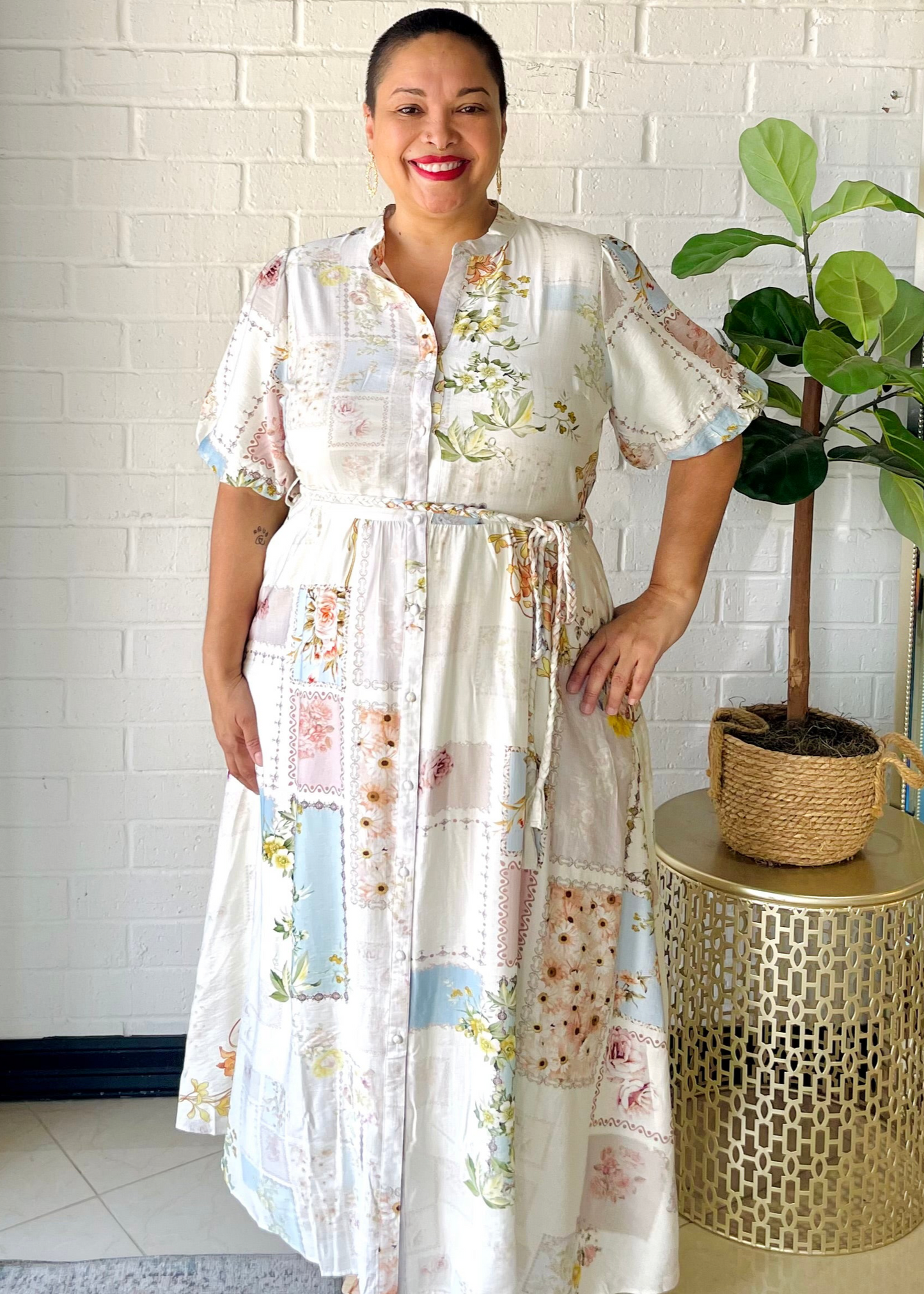 My Spring Patch Print Midi