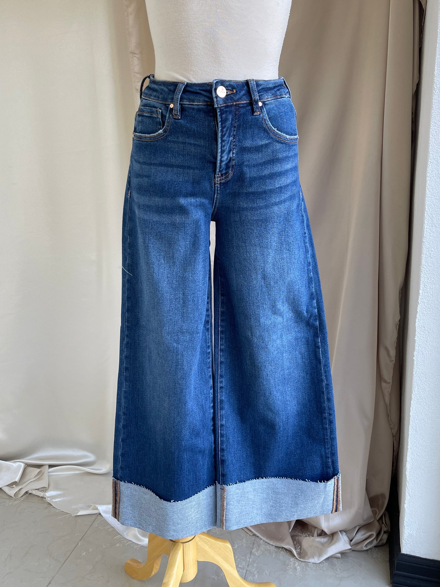 Ale Tummy Control Cuffed Jeans - Dark