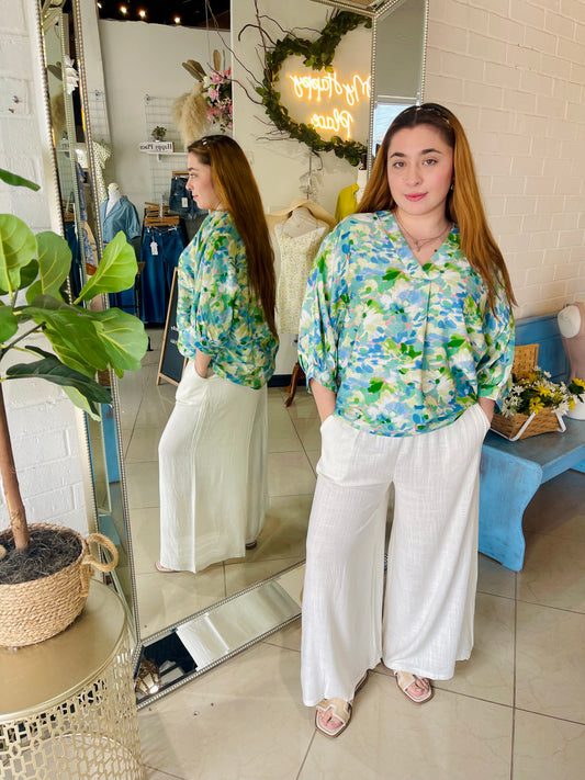 Blooming In Watercolors Blouse