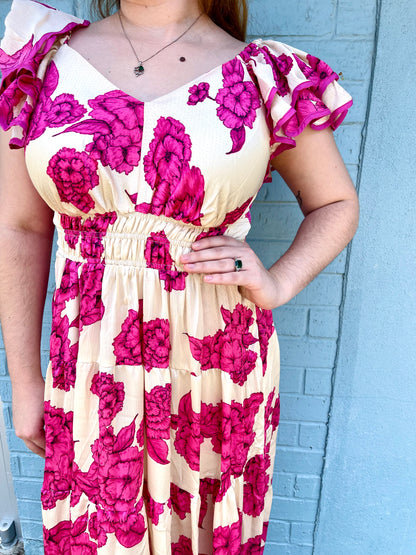 The Olivia Floral Midi Dress