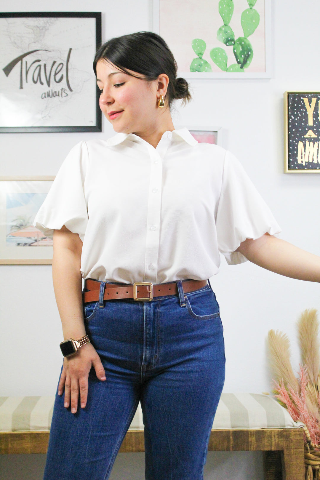 Office Chic Puff Sleeve Blouse