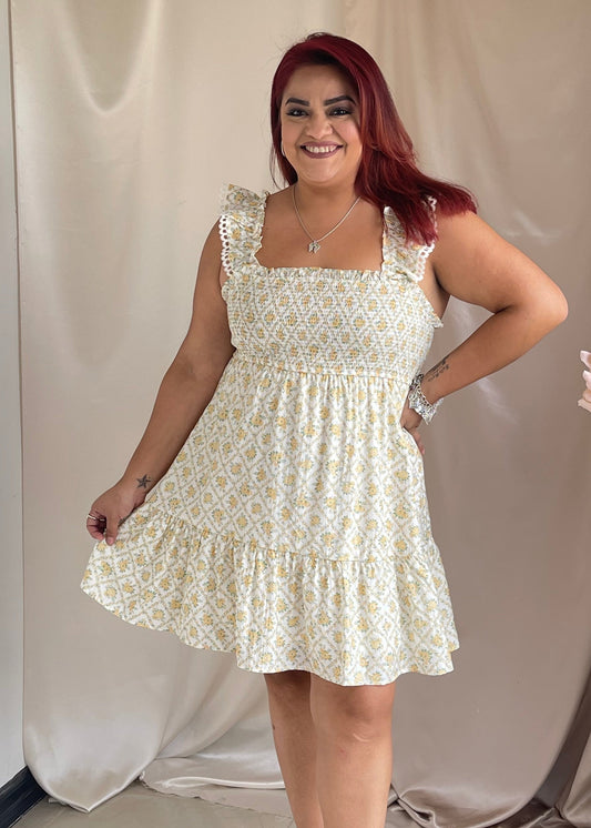 Sunflower Fields Mini Dress