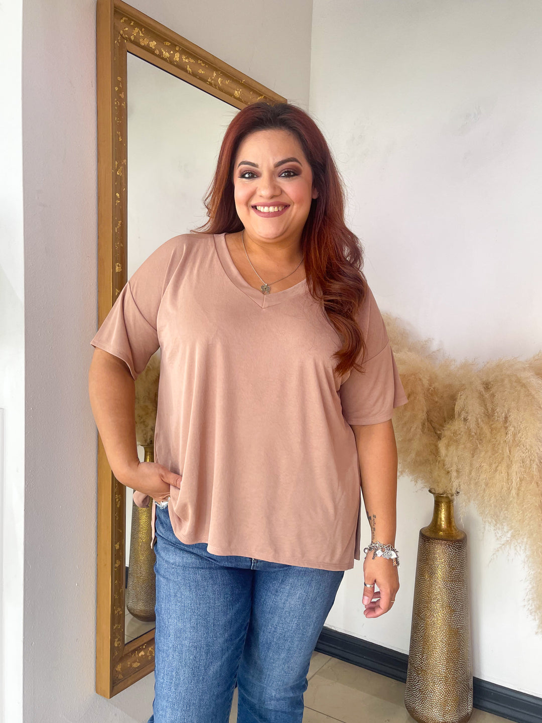 Power Over Me Blouse - Taupe
