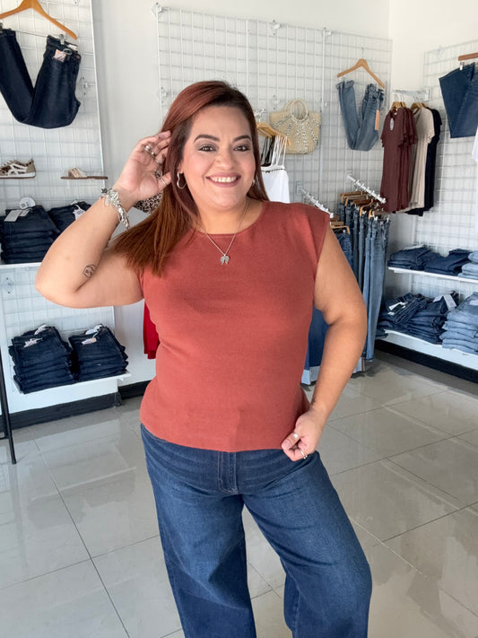 Soft Season Sweater Top - Cinnamon