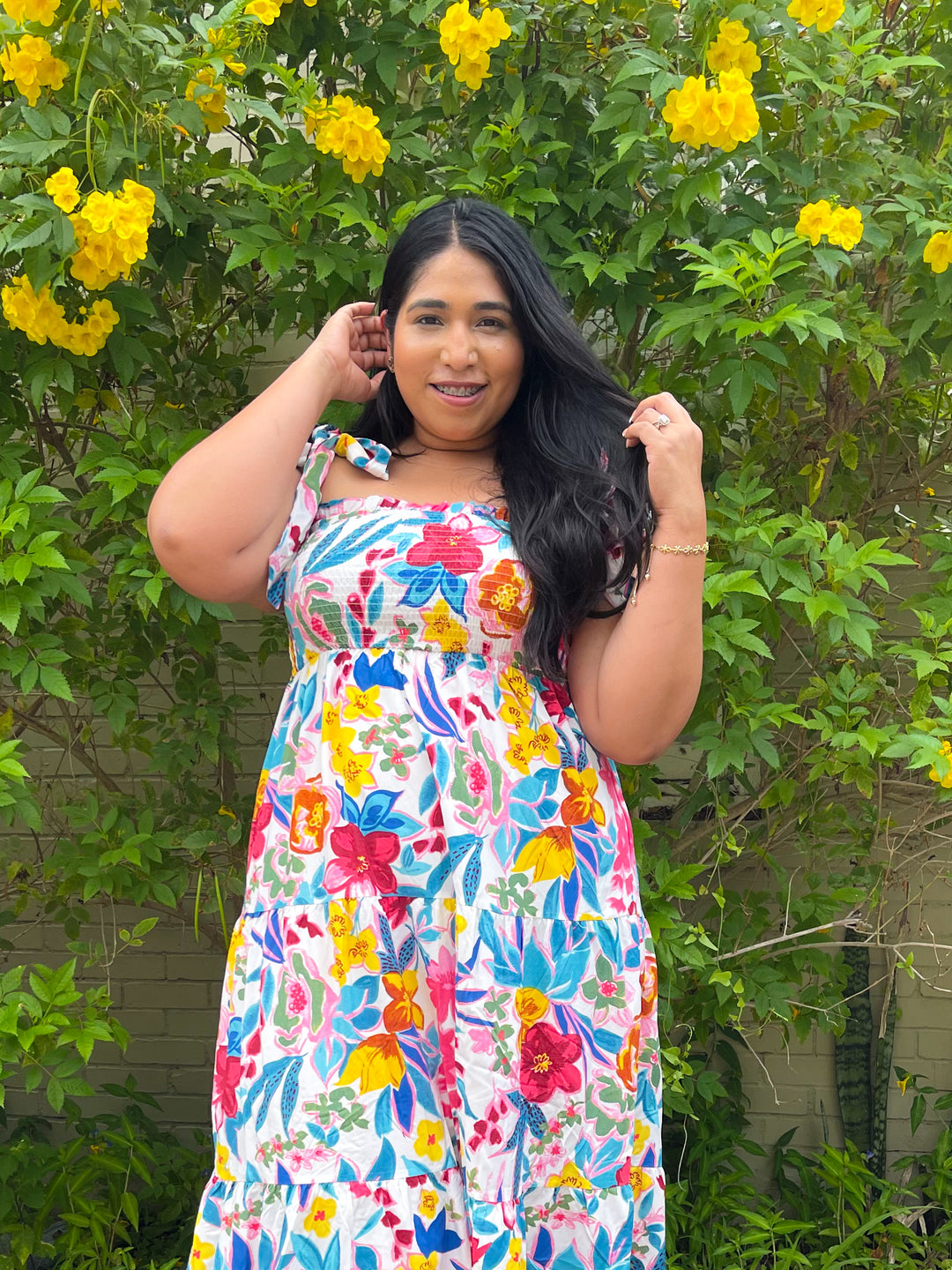 All Smiles In My Floral Maxi Dress