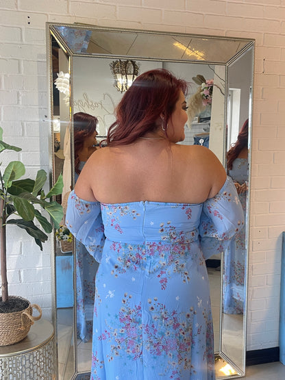 Cherished Memories Maxi Dress - Blue