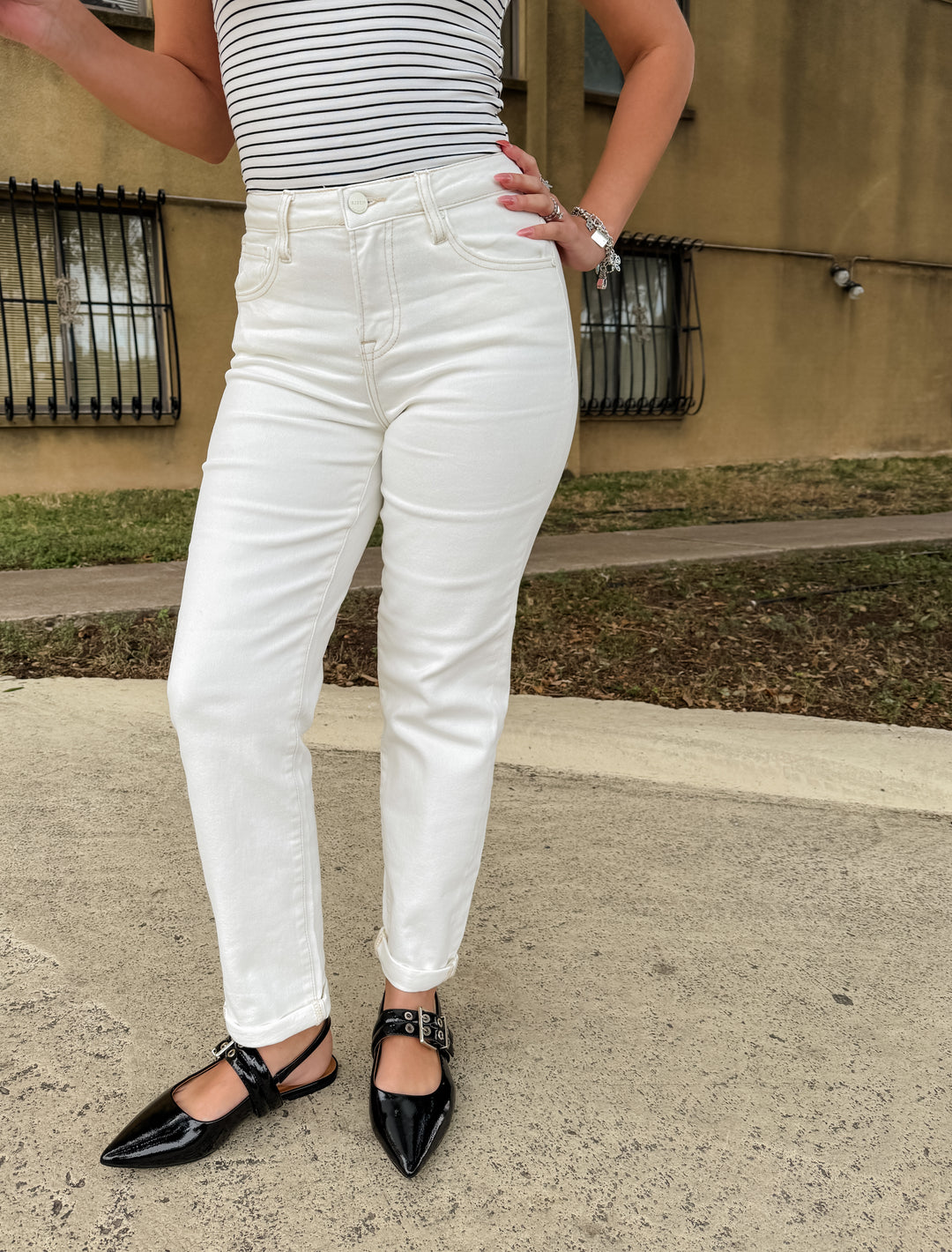Ciara High Rise Boyfriend Pants