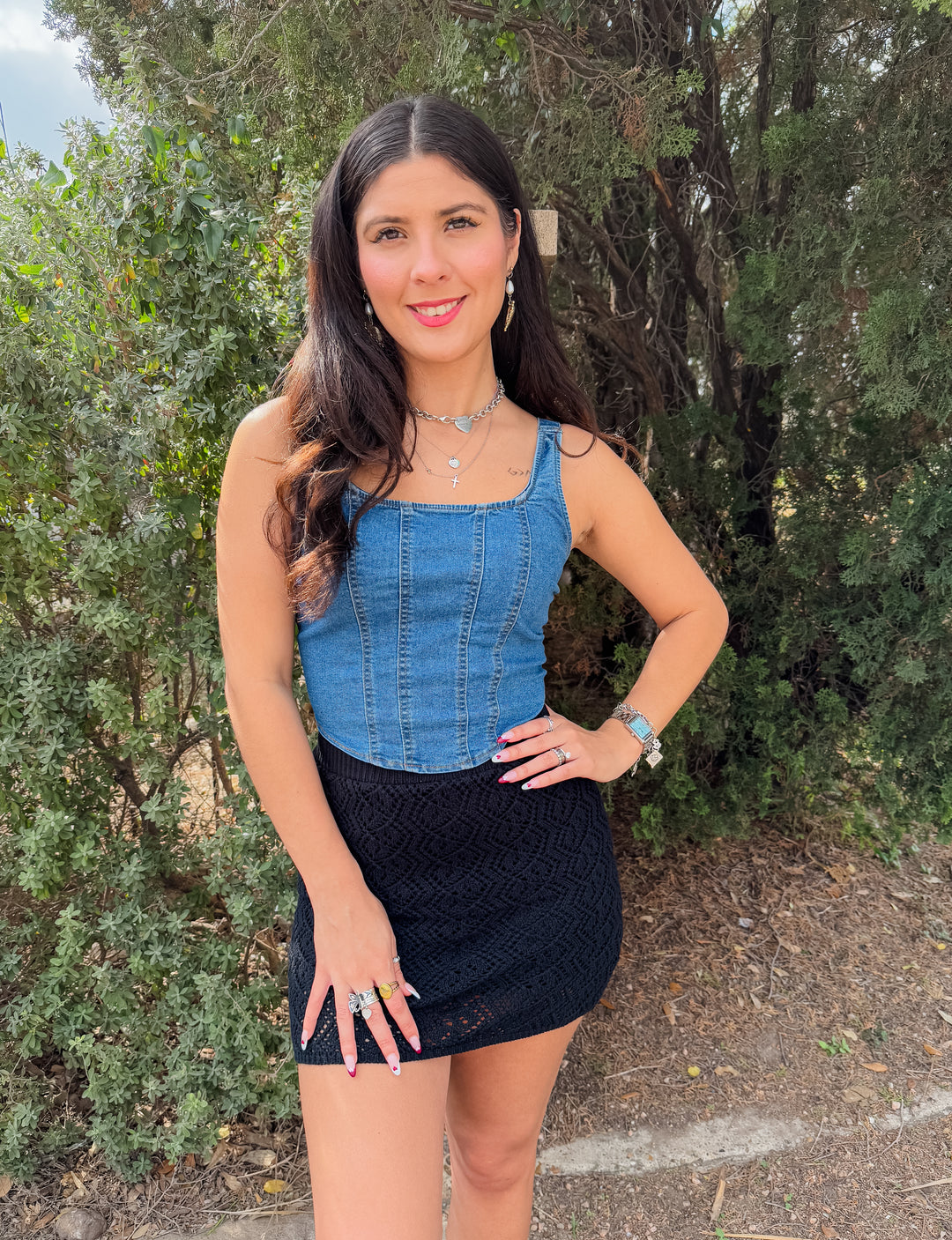 Emily Crochet Mini Skirt