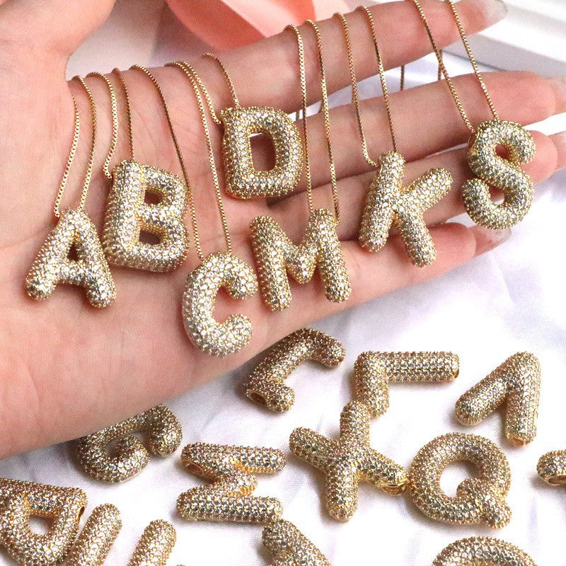 Bedazzled Initial Necklaces