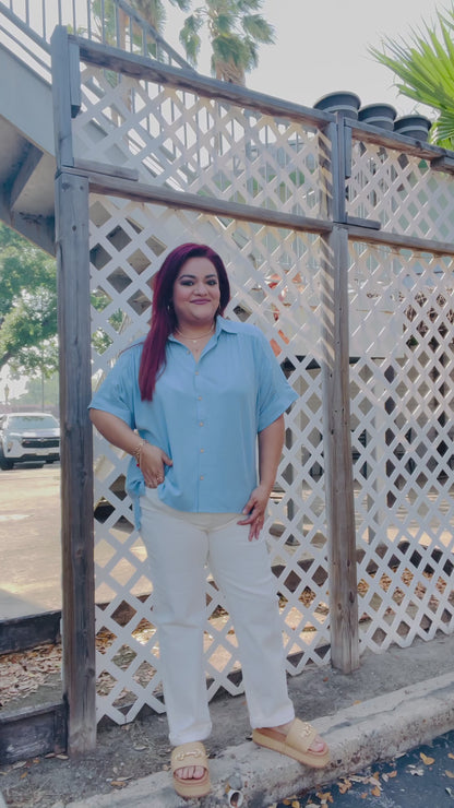 Mayra May Linen Button Down Top