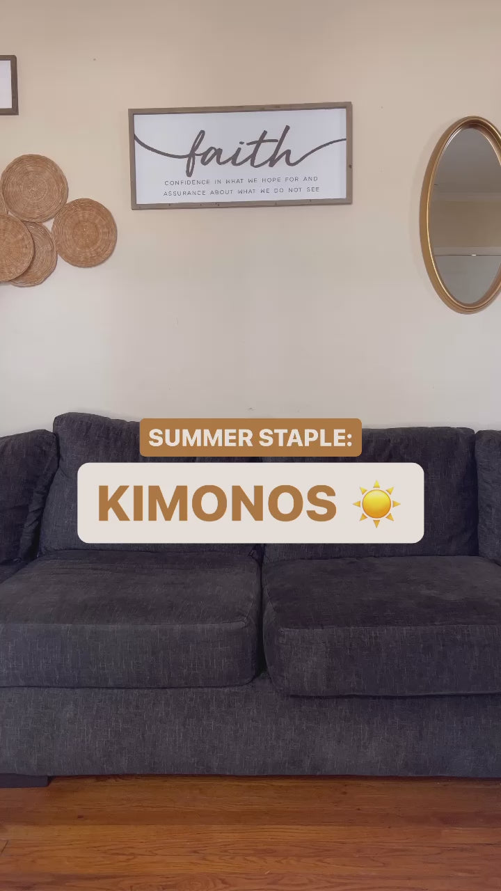 Finally, After Years Kimono - Amber Yellow