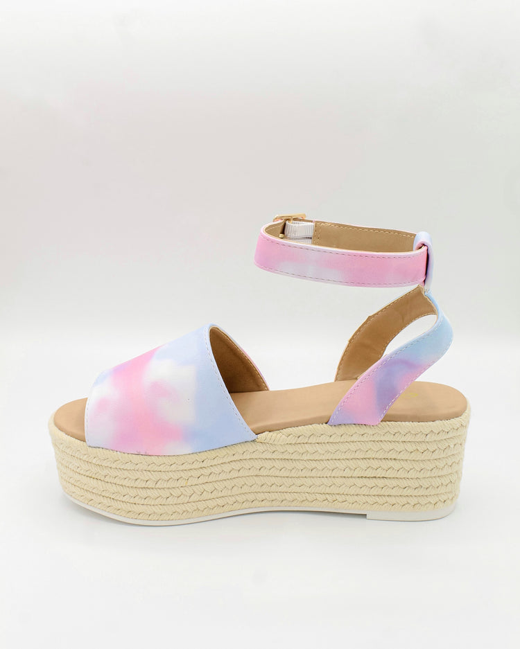 The Everyday Espadrille - Pink/Blue Tie-Dye - Shop 112