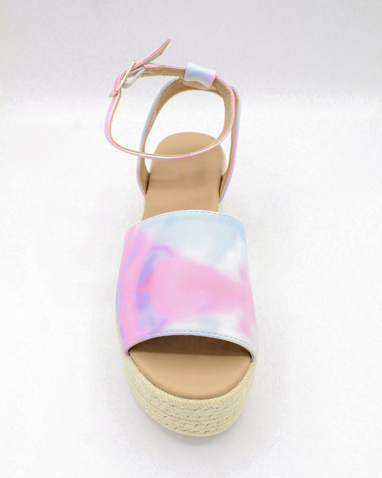 The Everyday Espadrille - Pink/Blue Tie-Dye - Shop 112