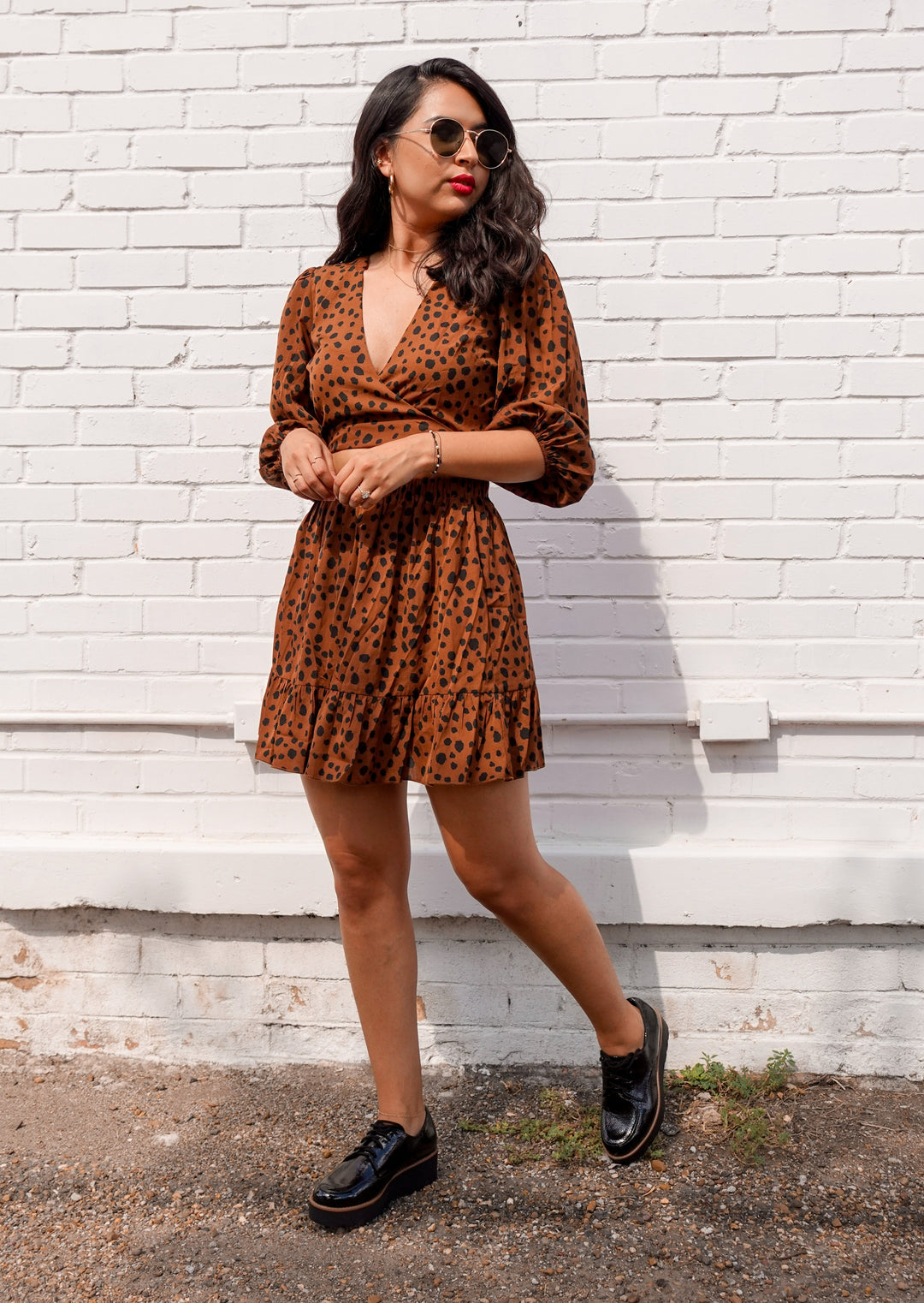 You're Not The One Dress - Cognac/Black